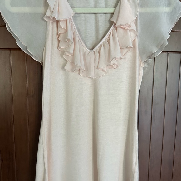Express Light Pink Ruffle Blouse - Picture 5 of 10